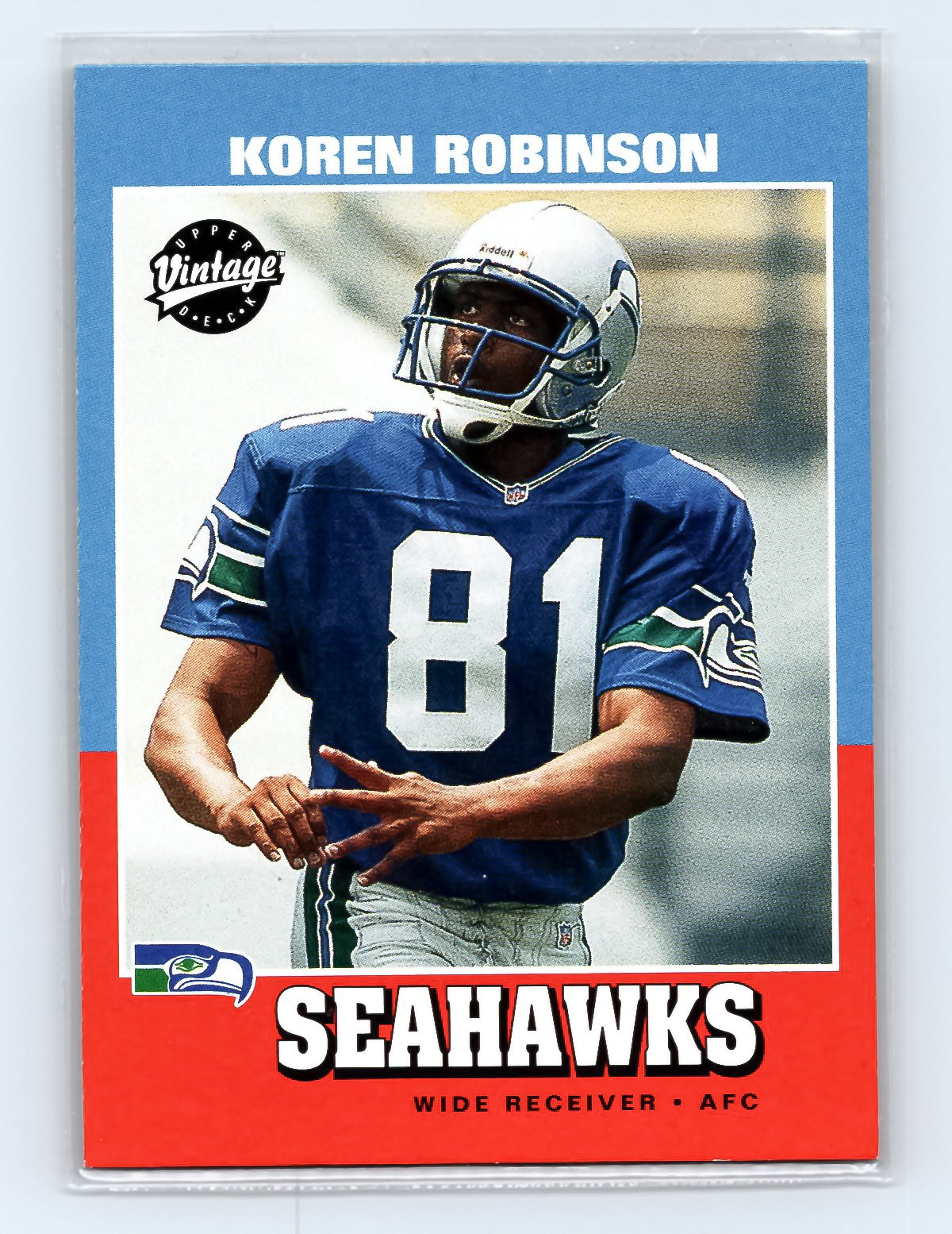 2001 Upper Deck Vintage #257 Koren Robinson Seattle Seahawks Rookie Card