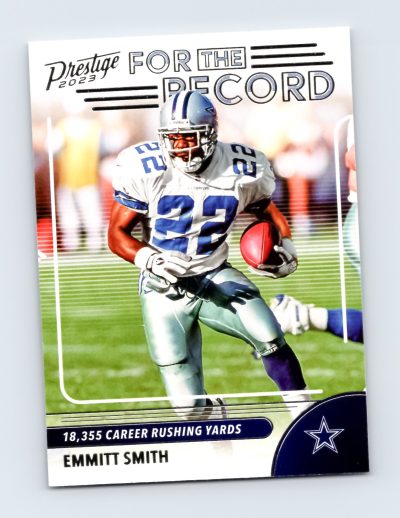 Emmitt Smith 2023 Panini Prestige For the Record #19 Dallas Cowboys Football Card