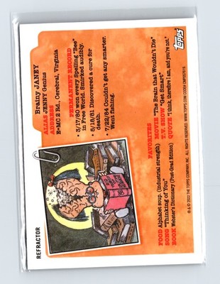 Topps Chrome Garbage Pail Kids Refractor Audio Augie 206b - Image 2