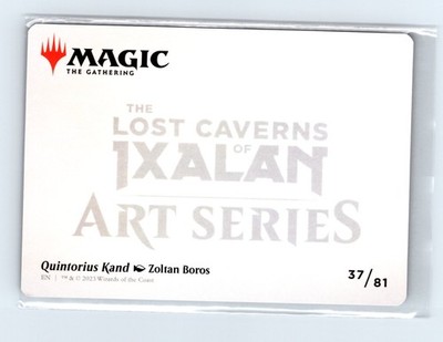 Art Series: LCI #37 Quintorius Kand Art Card Gold Stamp Sig - Image 2