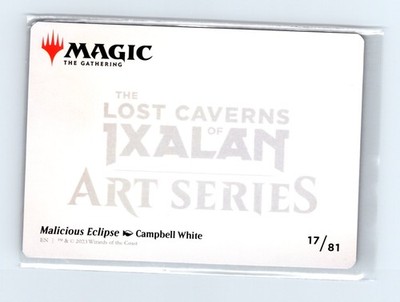 Art Series: LCI #17 Malicious Eclipse Art Card Gold Stamp Sig - Image 2