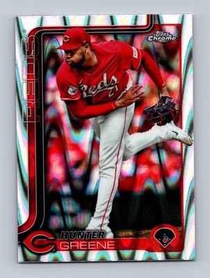 2025 Topps Chrome #91 Hunter Greene RayWave Refractors