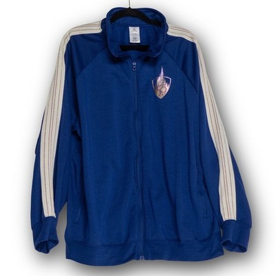 Vintage Disney Track Jacket Men's XXL Blue 50th Anniversary Full Zip Excellent