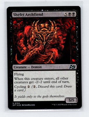 Aetherdrift #104 Shefet Archfiend Foil