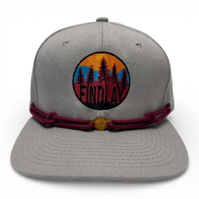 Vintage Findlay Hats Snapback Cap Men OSFA Grey Forest Patch Excellent