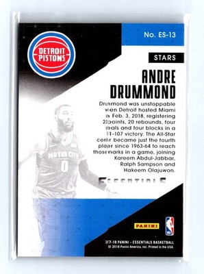 2017-18 Panini Essentials #ES-13 Andre Drummond Essential Stars - Image 2