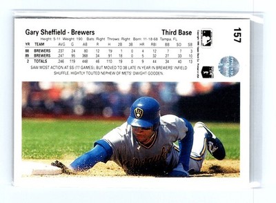 1990 Upper Deck #157b Gary Sheffield - Image 2