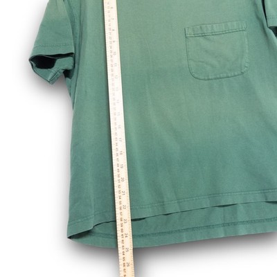 Vintage Eddie Bauer Women's M Green Pocket T-Shirt Short Sleeve Basic GOOD - Image 4