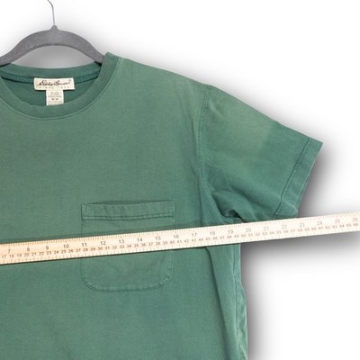 Vintage Eddie Bauer Women's M Green Pocket T-Shirt Short Sleeve Basic GOOD - Image 5