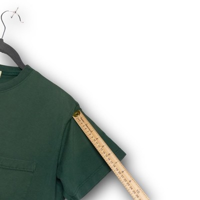 Vintage Eddie Bauer Women's M Green Pocket T-Shirt Short Sleeve Basic GOOD - Image 6