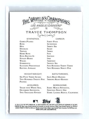 2016 Topps Allen & Ginter X #16 Trayce Thompson - Image 2