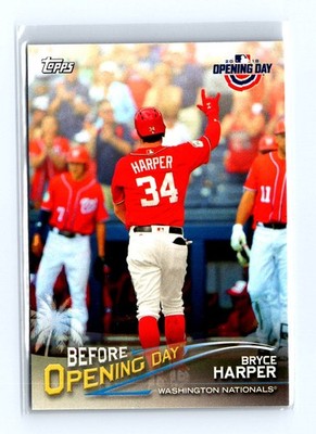 2018 Topps Opening Day #BOD-BH Bryce Harper Before Opening Day