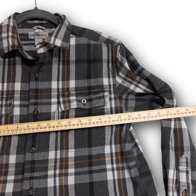 Vintage Carhartt Plaid Flannel Shirt Mens M Original Fit Long Sleeve Excellent - Image 5