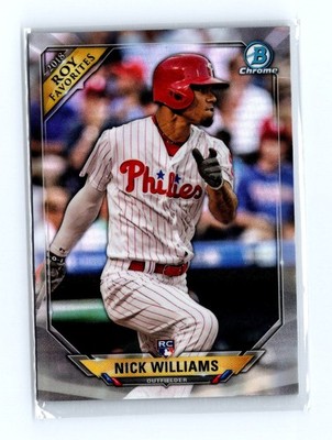 2018 Bowman #ROYF-NW Nick Williams Chrome Rookie of the Year Favorites