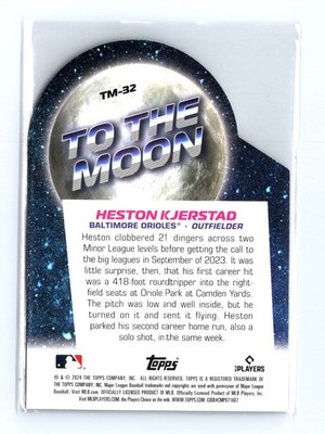 2024 Topps Big League #TM-32 Heston Kjerstad To the Moon Die Cuts - Image 2