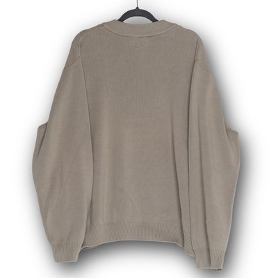 Vintage Guide Series Henley Sweater Mens 2XL Tan 100% Cotton Ribbed Knit Excelle - Image 2