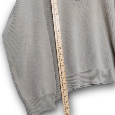 Vintage Guide Series Henley Sweater Mens 2XL Tan 100% Cotton Ribbed Knit Excelle - Image 4