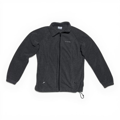 Columbia Fleece Jacket Womens Size S Charcoal Gray Full Zip Excellent