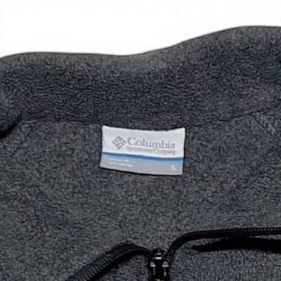 Columbia Fleece Jacket Womens Size S Charcoal Gray Full Zip Excellent - Image 3
