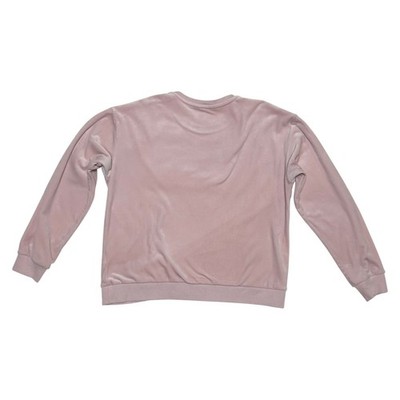Velour Banana Republic Women's Medium Pink Crewneck Sweatshirt Excellent - Image 2