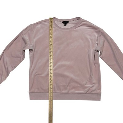 Velour Banana Republic Women's Medium Pink Crewneck Sweatshirt Excellent - Image 5