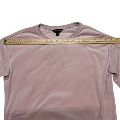 Velour Banana Republic Women's Medium Pink Crewneck Sweatshirt Excellent - Image 6