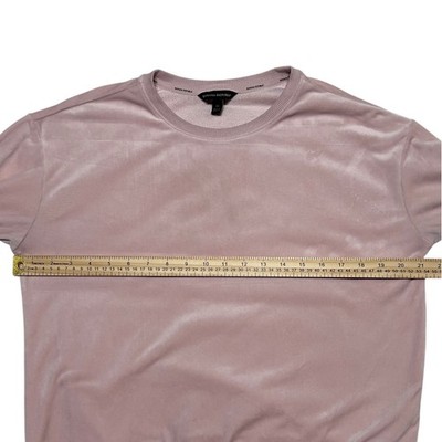 Velour Banana Republic Women's Medium Pink Crewneck Sweatshirt Excellent - Image 7