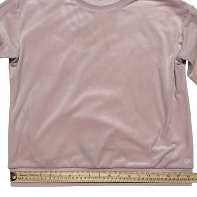 Velour Banana Republic Women's Medium Pink Crewneck Sweatshirt Excellent - Image 8
