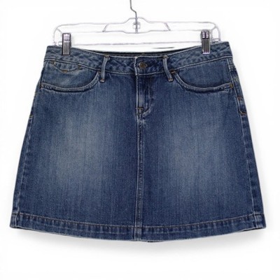Vintage Banana Republic Denim Mini Skirt Womens Size 4 Blue Cotton Excellent