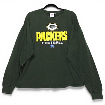 Packers NFL Team Apparel Long Sleeve Shirt Mens 2XL Green Football Good