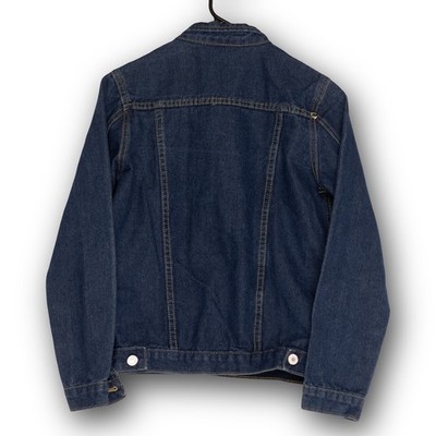 Vintage Unbranded Denim Jacket Women's S Dark Blue Trucker Button Front EXCELLEN - Image 2