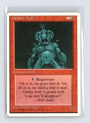 Vintage MTG 1995 Fourth Edition Uthden Troll - White Border