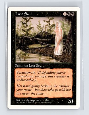Vintage MTG 1995 Fifth Edition Lost Soul - White Border