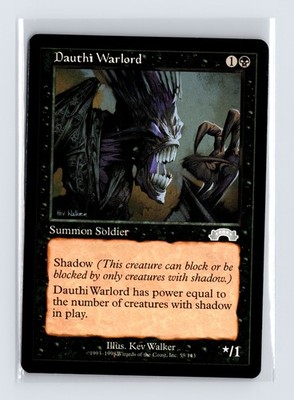 Vintage MTG 1998 Exodus #59 Dauthi Warlord - Black Border