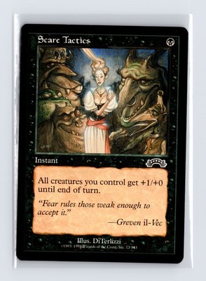 Vintage MTG 1998 Exodus #73 Scare Tactics - Black Border