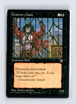 Vintage MTG 1995 Homelands #5 Cemetery Gate - Black Border