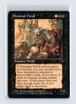 Vintage MTG 1994 Fallen Empires Mindstab Thrull (Kane-Ferguson) - Black Border