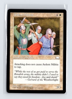 Vintage MTG 1997 Weatherlight Ardent Militia - Black Border