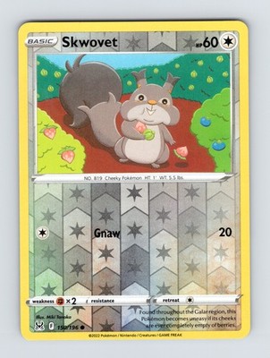 SWSH11: Lost Origin #150/196 Skwovet Reverse Holo
