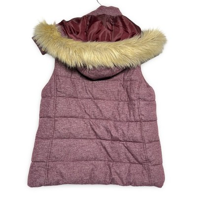 Columbia Womens Black Puffer Parka Small Faux Fur Hood Quilted Winter Coat - Image 2