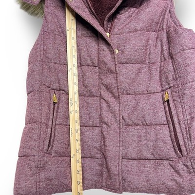 Columbia Womens Black Puffer Parka Small Faux Fur Hood Quilted Winter Coat - Image 5