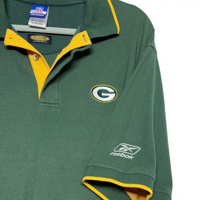Reebok Green Bay Packers Polo Shirt Mens XL PlayDry NFL Team Apparel - Image 3
