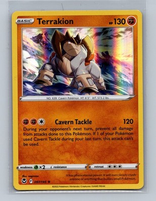 SWSH12: Silver Tempest #097/195 Terrakion Foil