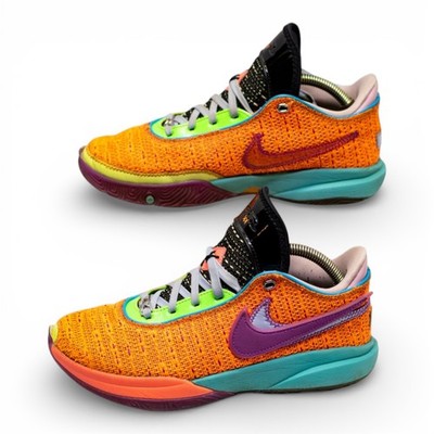 Vintage Nike LeBron XX 20 GS Basketball Shoes 6.5Y Vivid Orange DQ8651-800 Excel