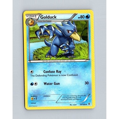 Pokemon Golduck Trading Card Boundaries Crossed 34/149 Blue Excellent 2012 TCG
