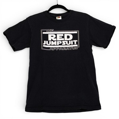 Vintage Red Jumpsuit Apparatus Band Tee Mens Small Black Rock Emo Fruit Loom