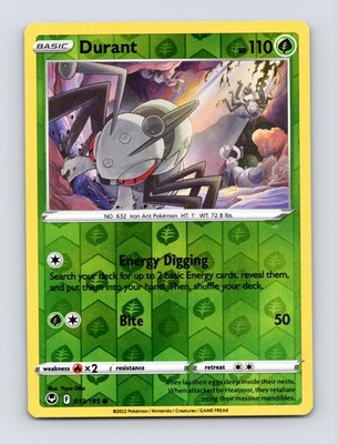 SWSH12: Silver Tempest #013/195 Durant Reverse Holo Pokemon
