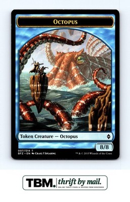 2015 Magic the Gathering Battle for Zendikar #7 Octopus Token