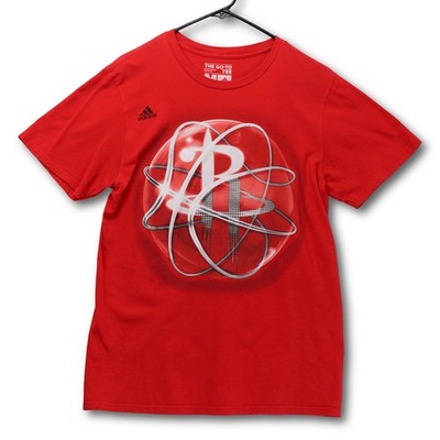 Adidas Houston Rockets T Shirt Mens Medium Red Excellent