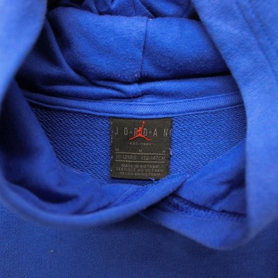 Jordan Hoodie Boys Medium Blue Jumpman Graphic Pullover Good - Image 3